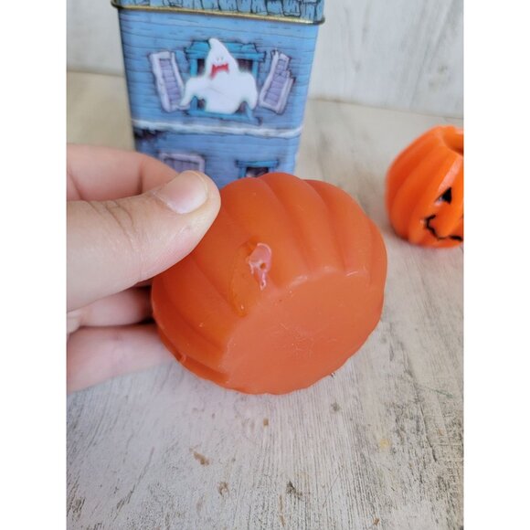 Vintage Halloween Mini candle haunted house pumpkin set - Picture 8 of 12